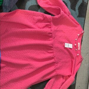 Simply Southern Vibrant Pink Textured Top